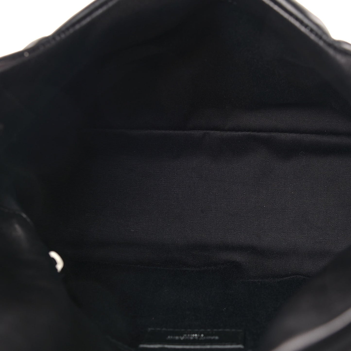 Lambskin Quilted Small Loulou Puffer Monogram Chain Satchel Black