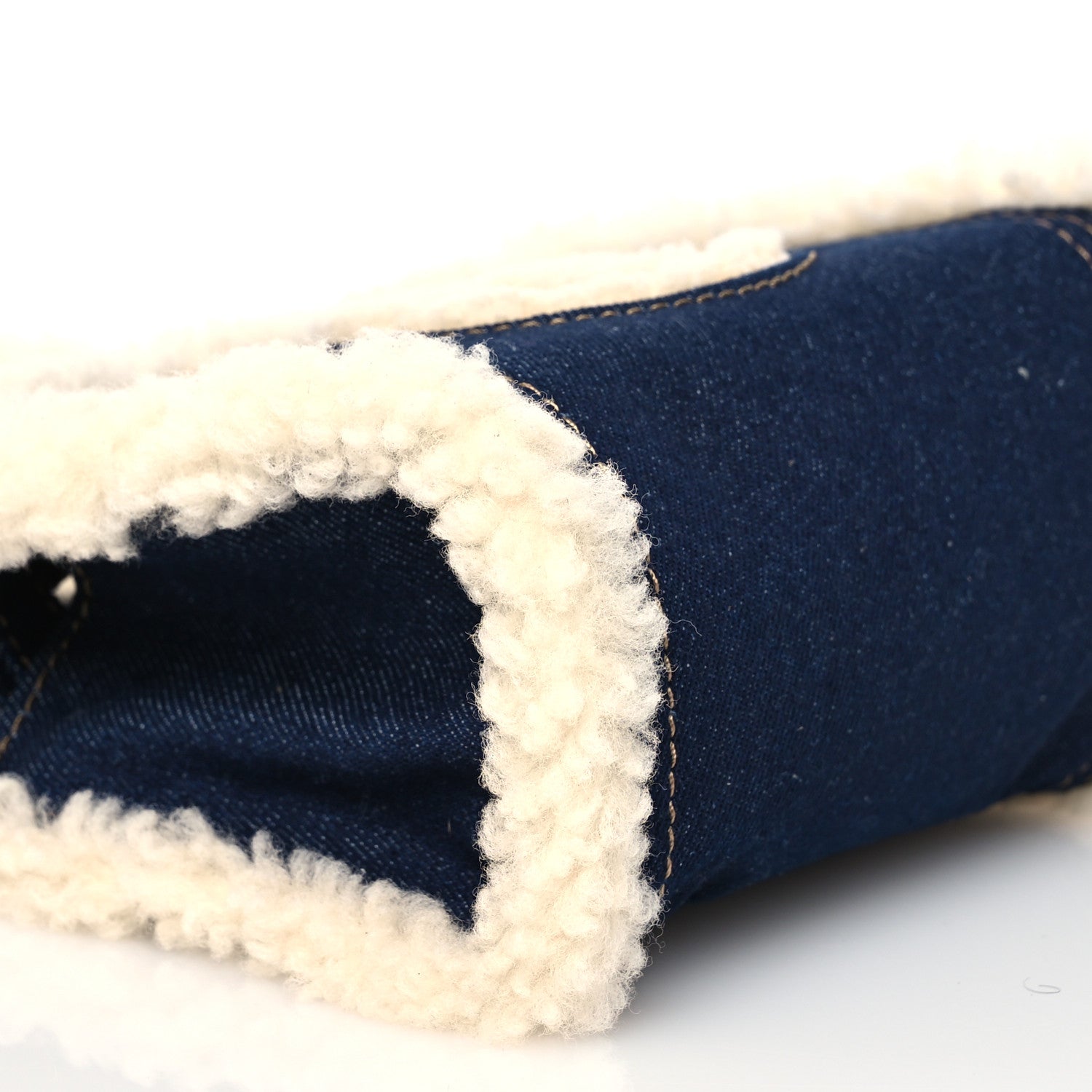 Telfar X UGG Denim Shearling Small Shopping Bag Raw Denim 9 of 12