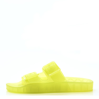 Balenciaga Technical Polyurethane Mallorca Slide Sandals 38 Fluo Yellow 1 of 7