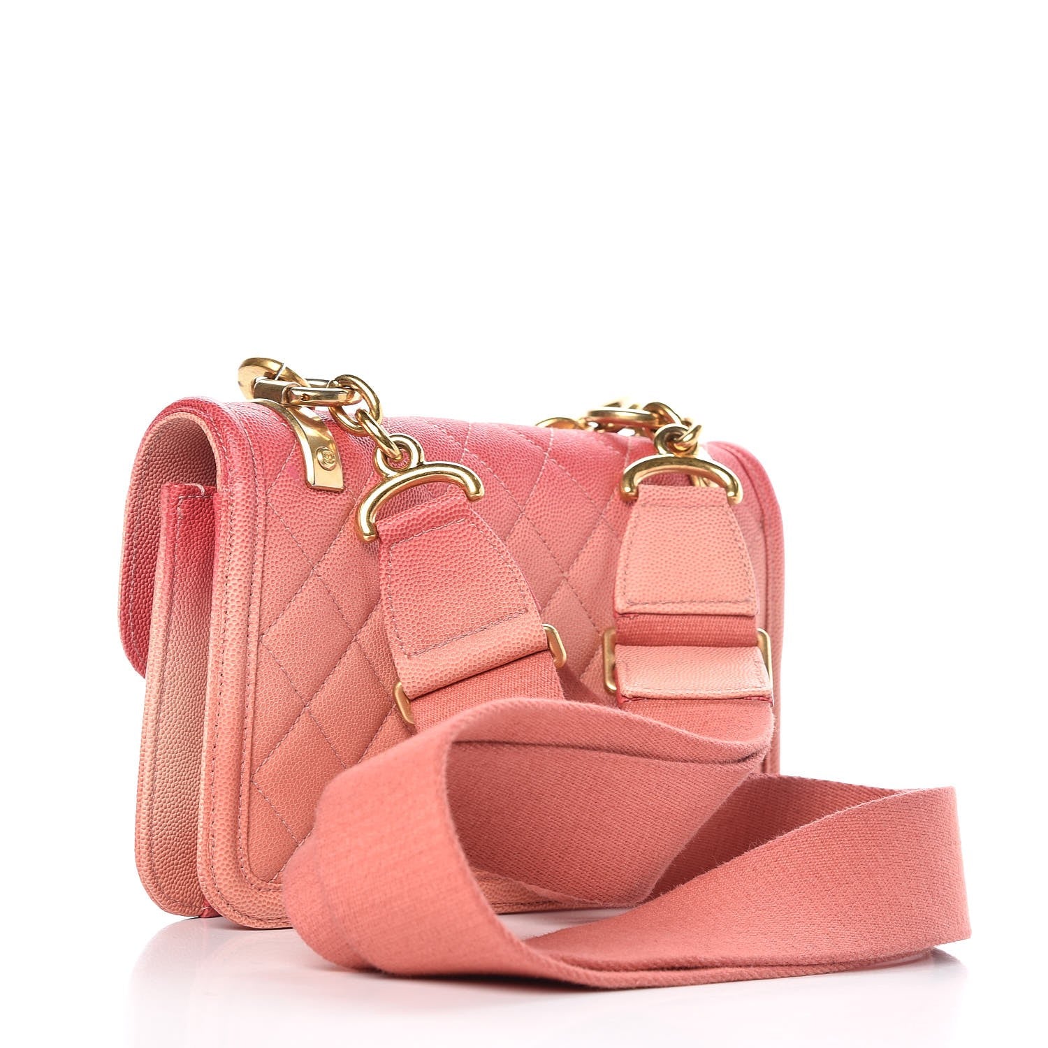 Chanel Caviar Quilted Small Sunset On The Sea Flap Coral 3 of 7