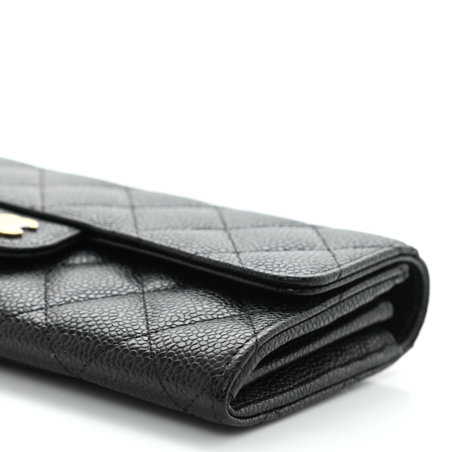 Chanel Caviar Quilted Large Gusset Flap Wallet Black 10 of 10