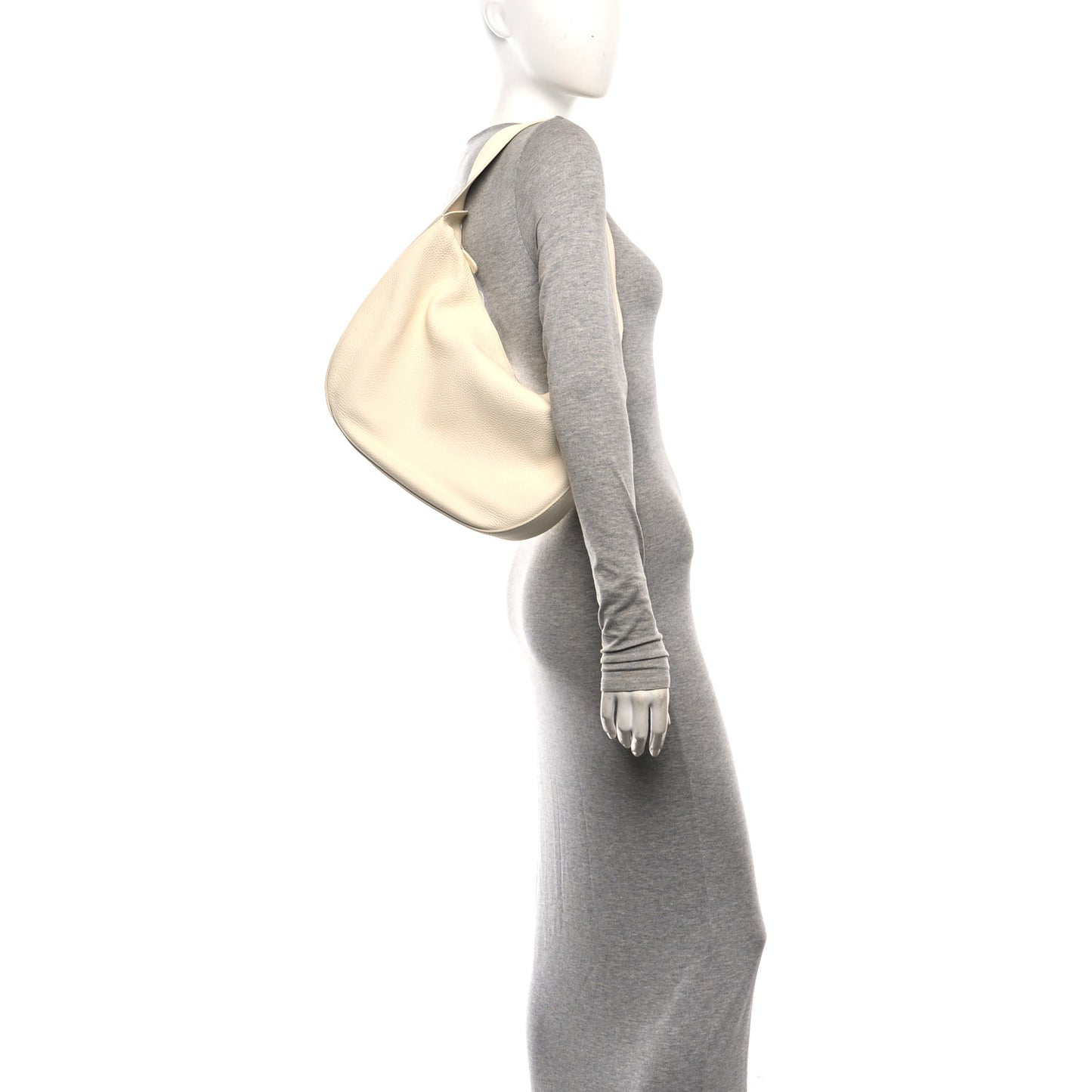 Matte Grained Calfskin Allie Bag Milk