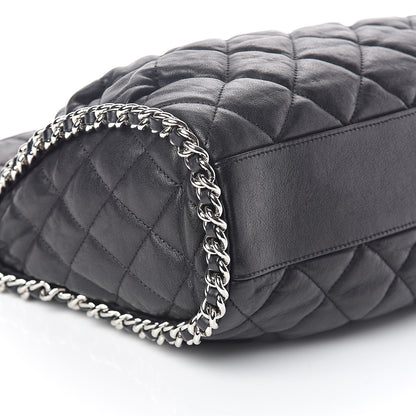 Chanel Washed Lambskin Chain Around Hobo Black 9 of 10