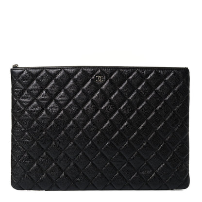 Chanel Caviar Quilted Large Cosmetic Case Black 1 of 4