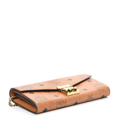 MCM Visetos Large Patricia Wallet On Chain Cognac 3 of 10