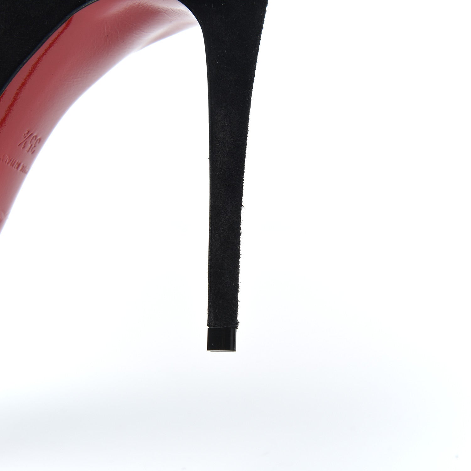 Christian Louboutin Veau Velours Pigalle Follies 100 Pumps 35.5 Black 13 of 20