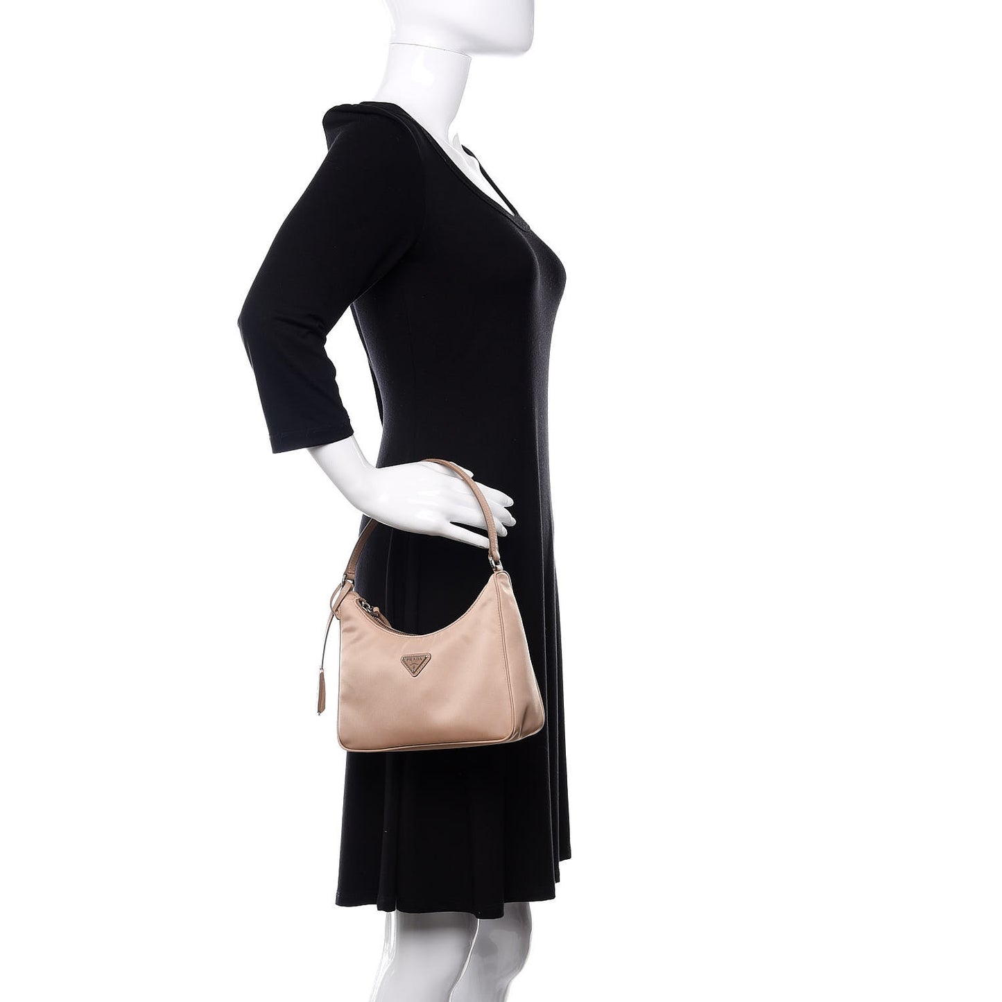 Re-Nylon Saffiano Mini Re-Edition 2005 Bag Cammeo