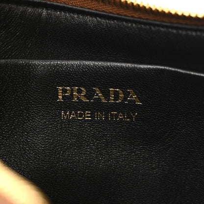 Prada Soft Calfskin Arque Shoulder Bag Cognac 6 of 10