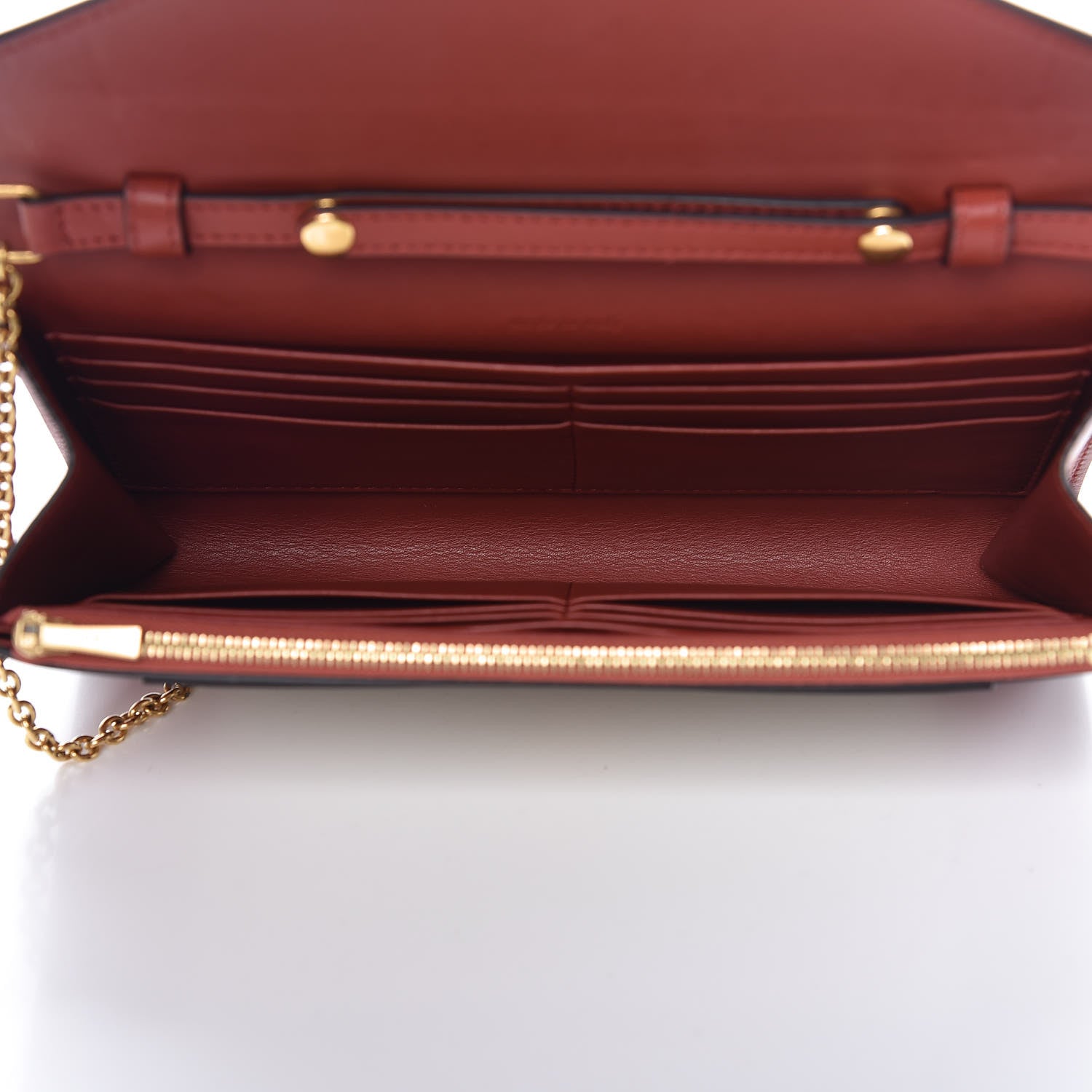 Celine Shiny Calfskin Clutch on a Chain Multicolor 5 of 6