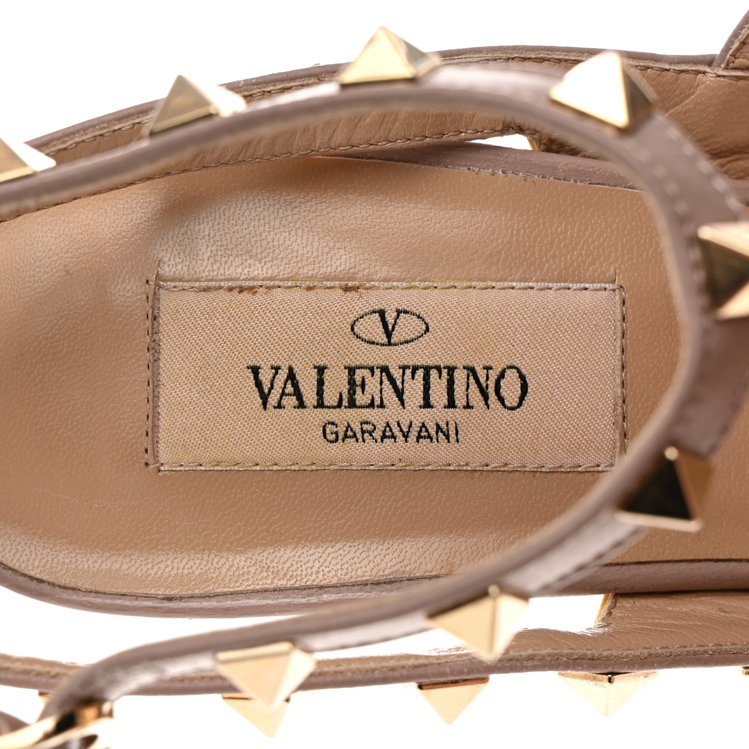 Valentino Garavani Patent Nappa Rockstud Ankle Strap 100mm Pumps 39 Naples Yellow Poudre 6 of 10