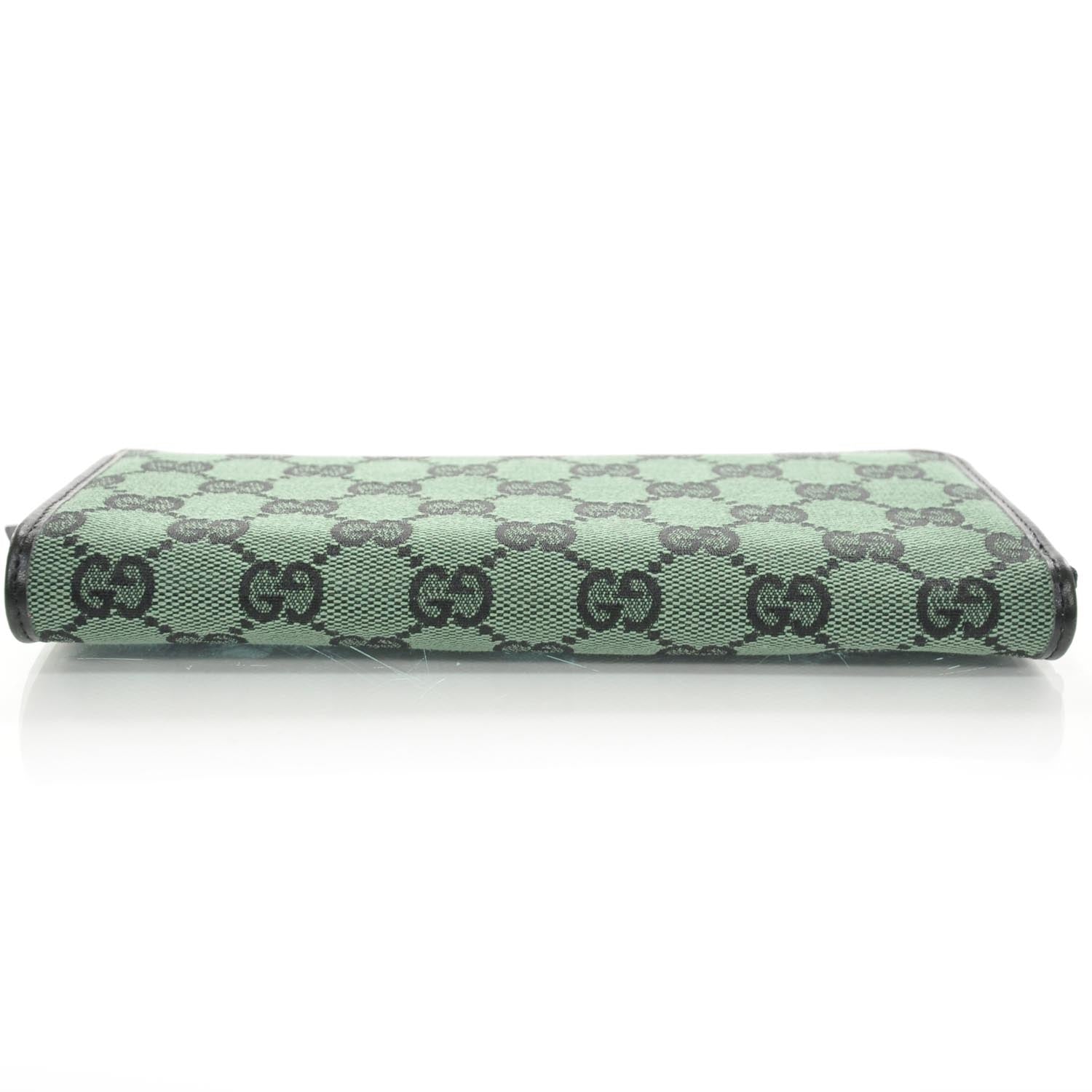 Gucci Monogram Zip Around Wallet Green 4 of 7