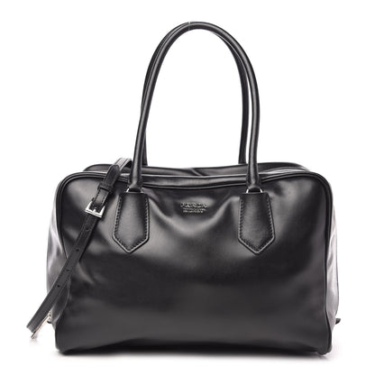 Prada Soft Calf Large Inside Tote Black Mughetto 1 of 10