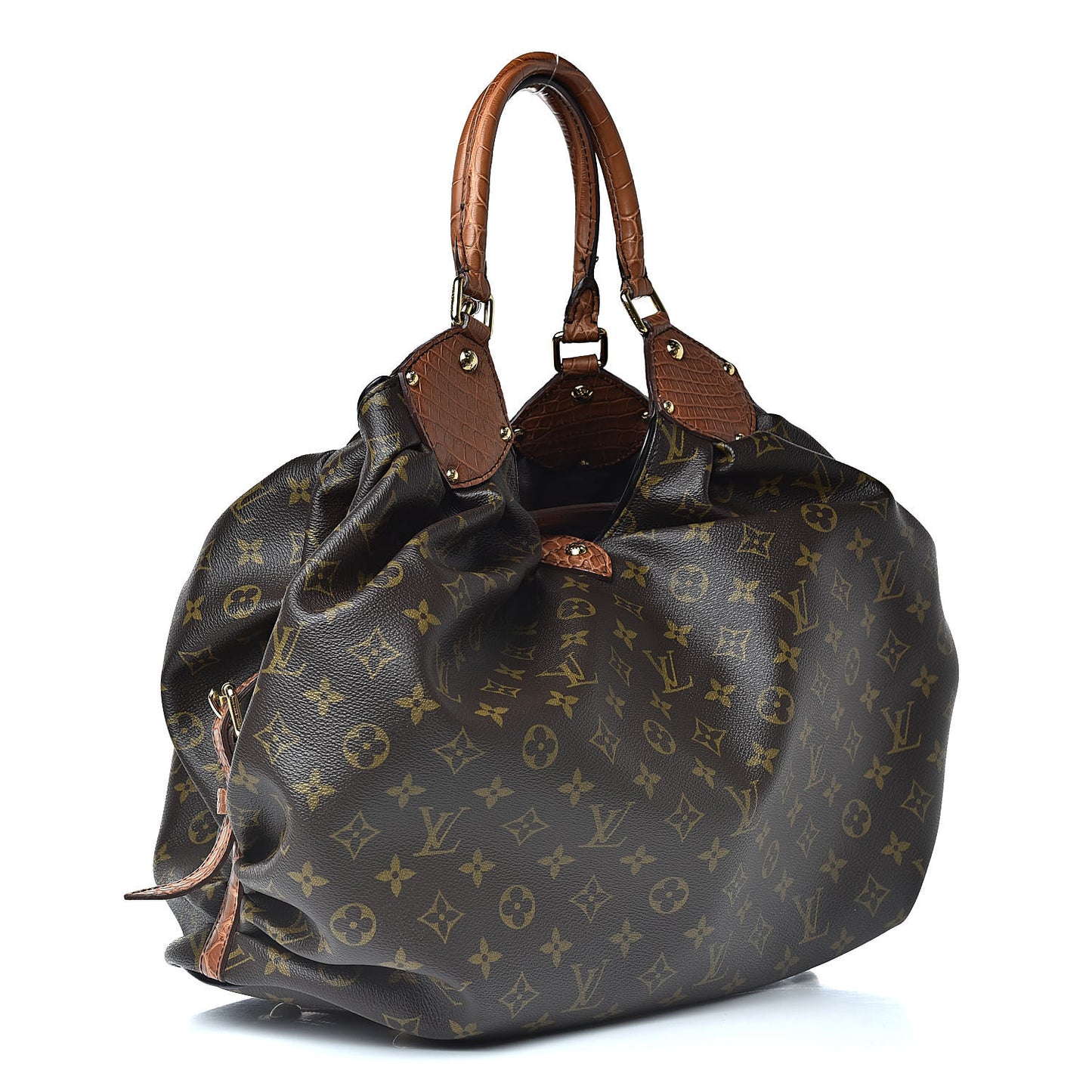 Monogram Alligator Trim Mahina XL