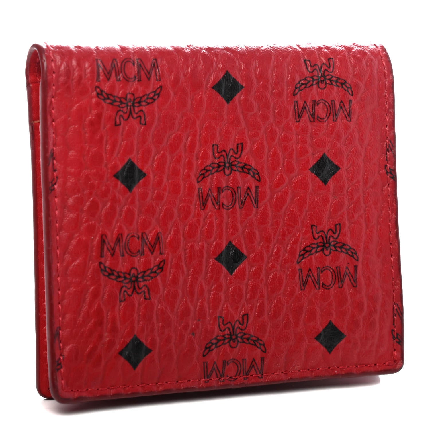 MCM Visetos ID Wallet Red 2 of 4