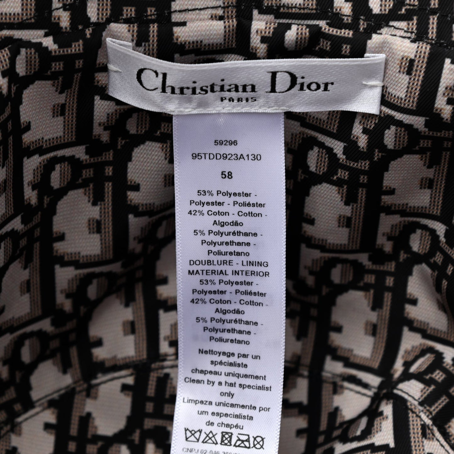 Oblique Reversible Teddy-D Brim Bucket Hat 58 Black