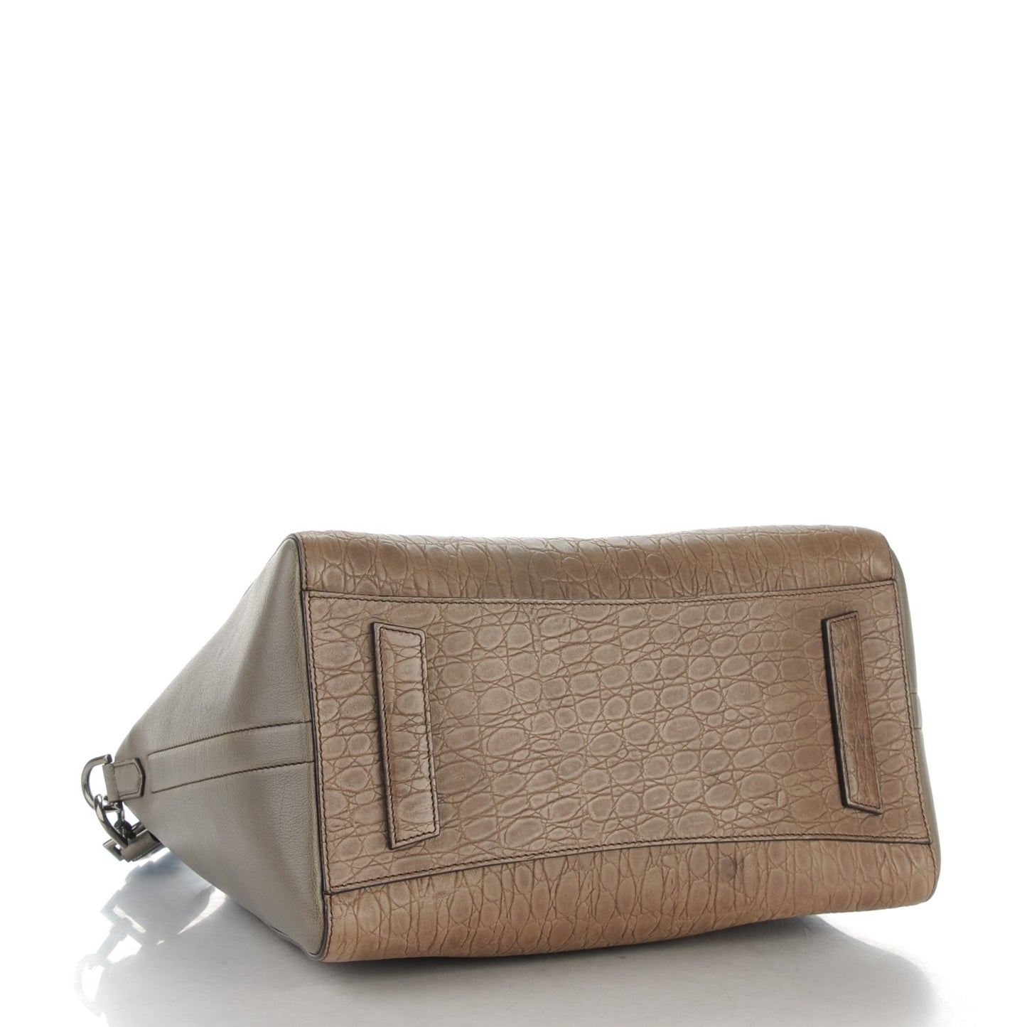 Lambskin Crocodile Embossed Medium Antigona Grey