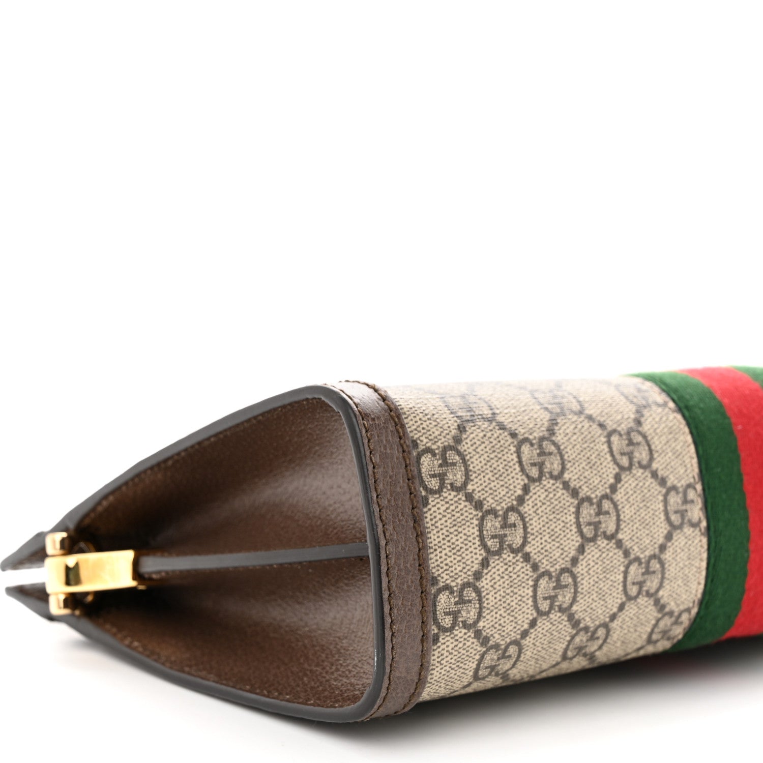 Gucci GG Supreme Monogram Web Small Ophidia Chain Shoulder Bag Brown 9 of 10