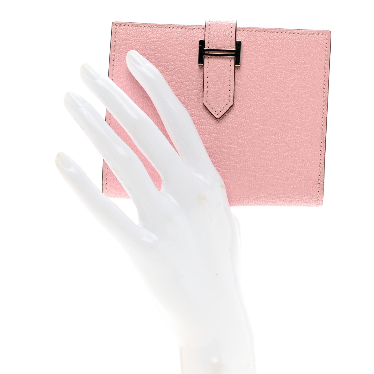 Chevre Mysore Bearn Compact Wallet Rose Sakura