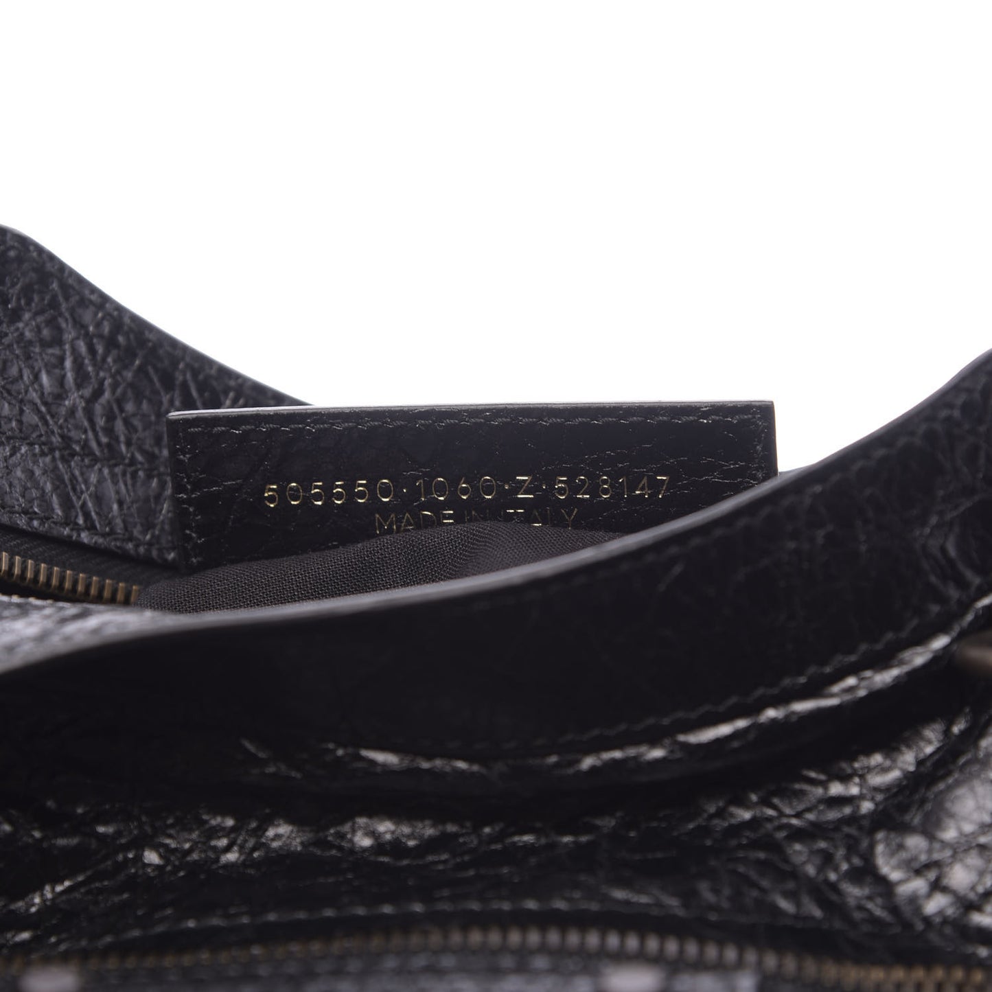 Agneau Classic Hardware City Logo Strap Black White