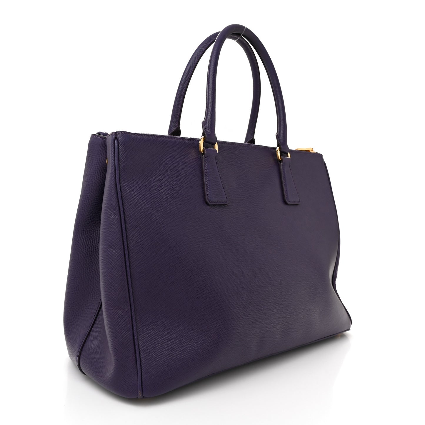 Saffiano Lux Large Galleria Double Zip Tote Uva