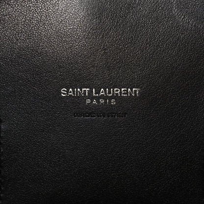 Saint Laurent Grained Calfskin Topstitch Small Sac De Jour Black Porcelain 6 of 14