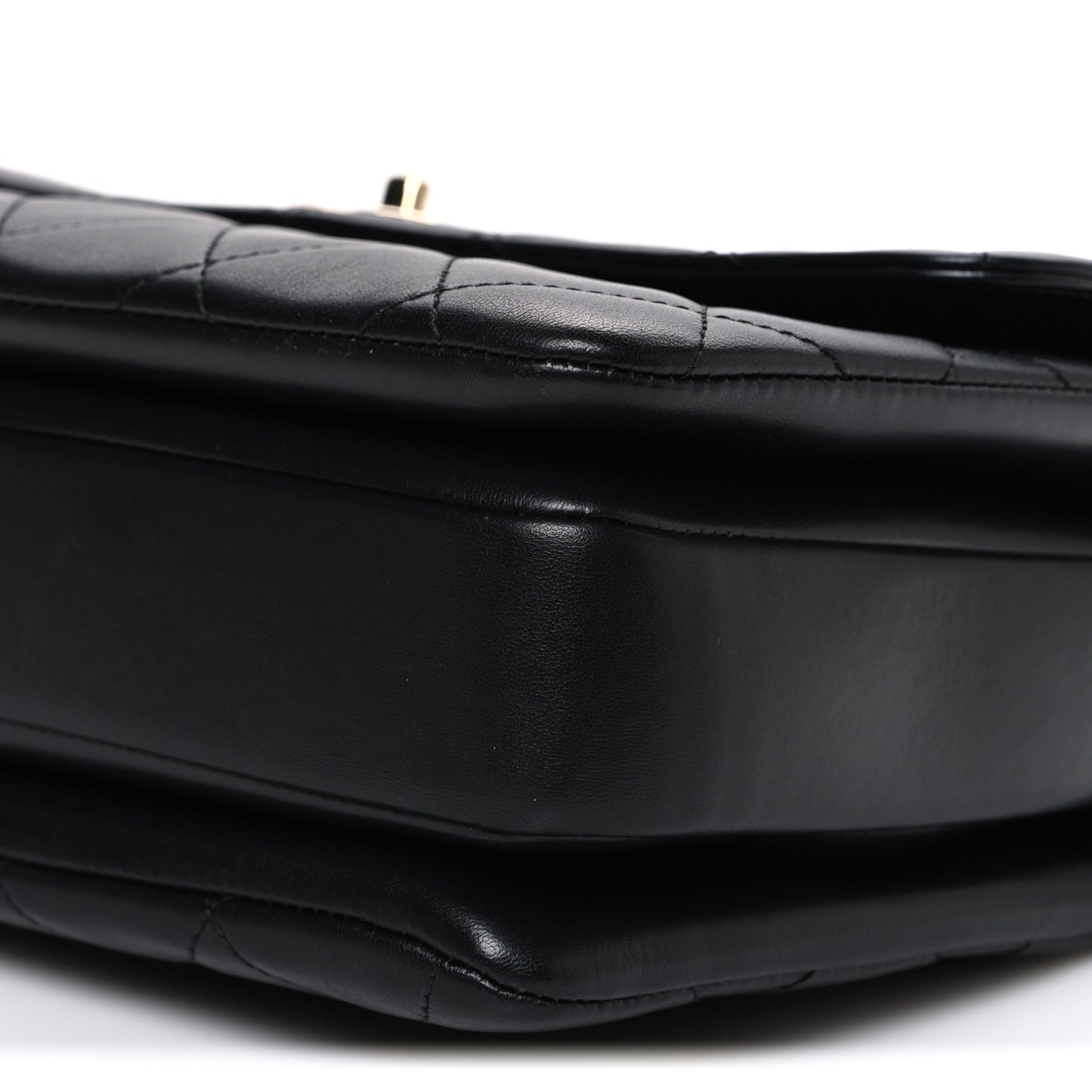 Lambskin Quilted Medium Trendy CC Flap Dual Handle Bag Black