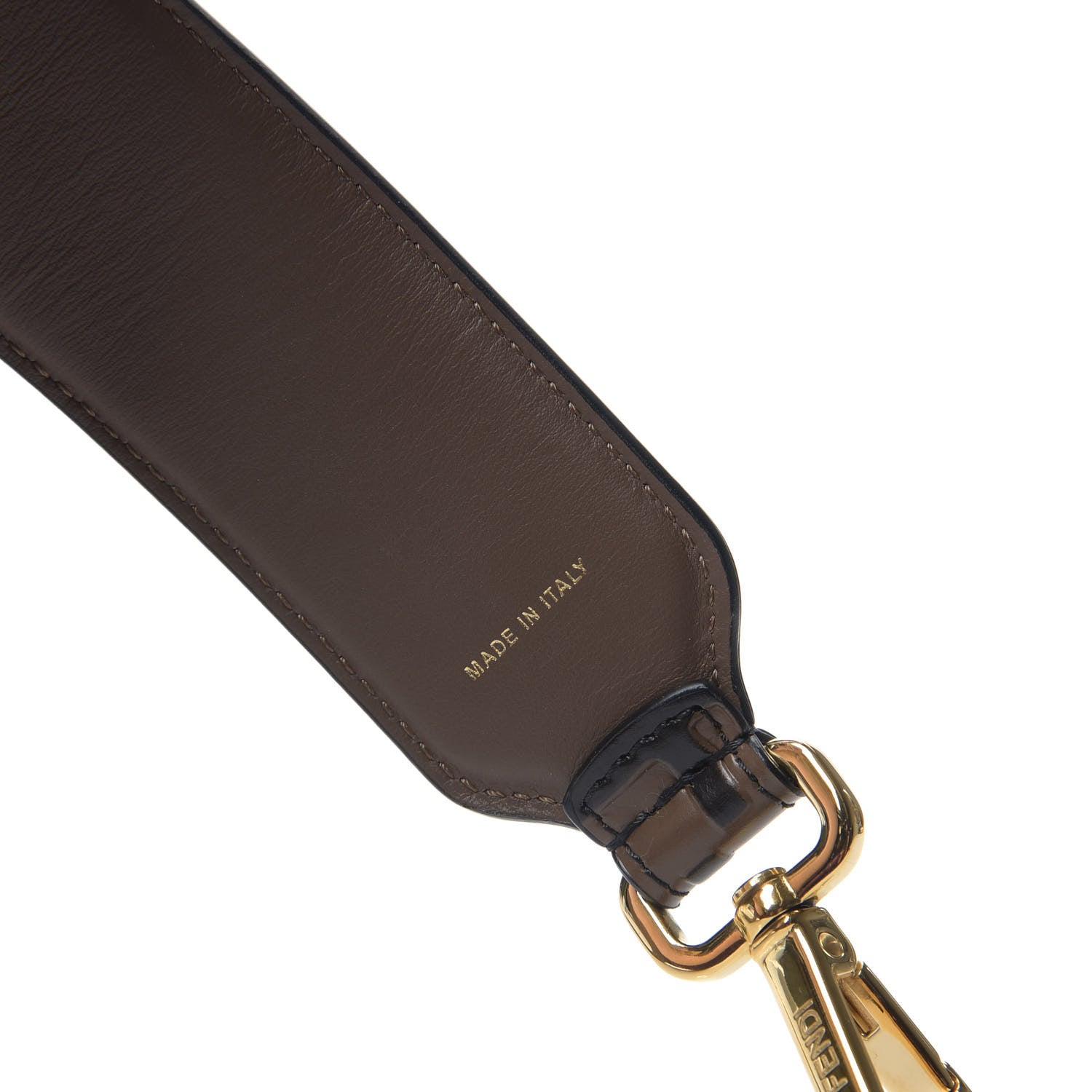 Fendi Vitello Century Bi-Color FF 1974 Embossed Strap You Maya Black 5 of 5