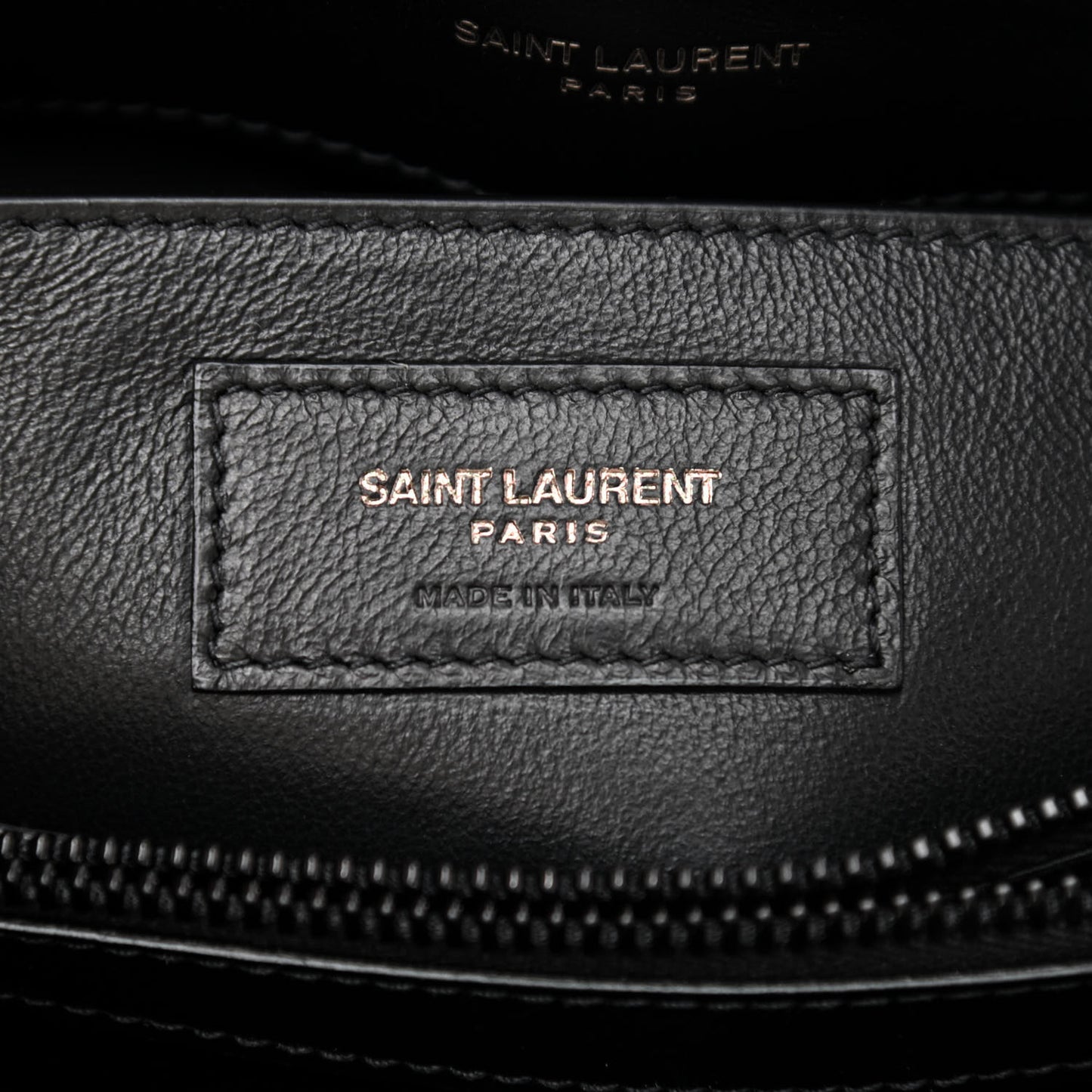 Calfskin Y Quilted Monogram Monochrome Small Loulou Chain Satchel Black