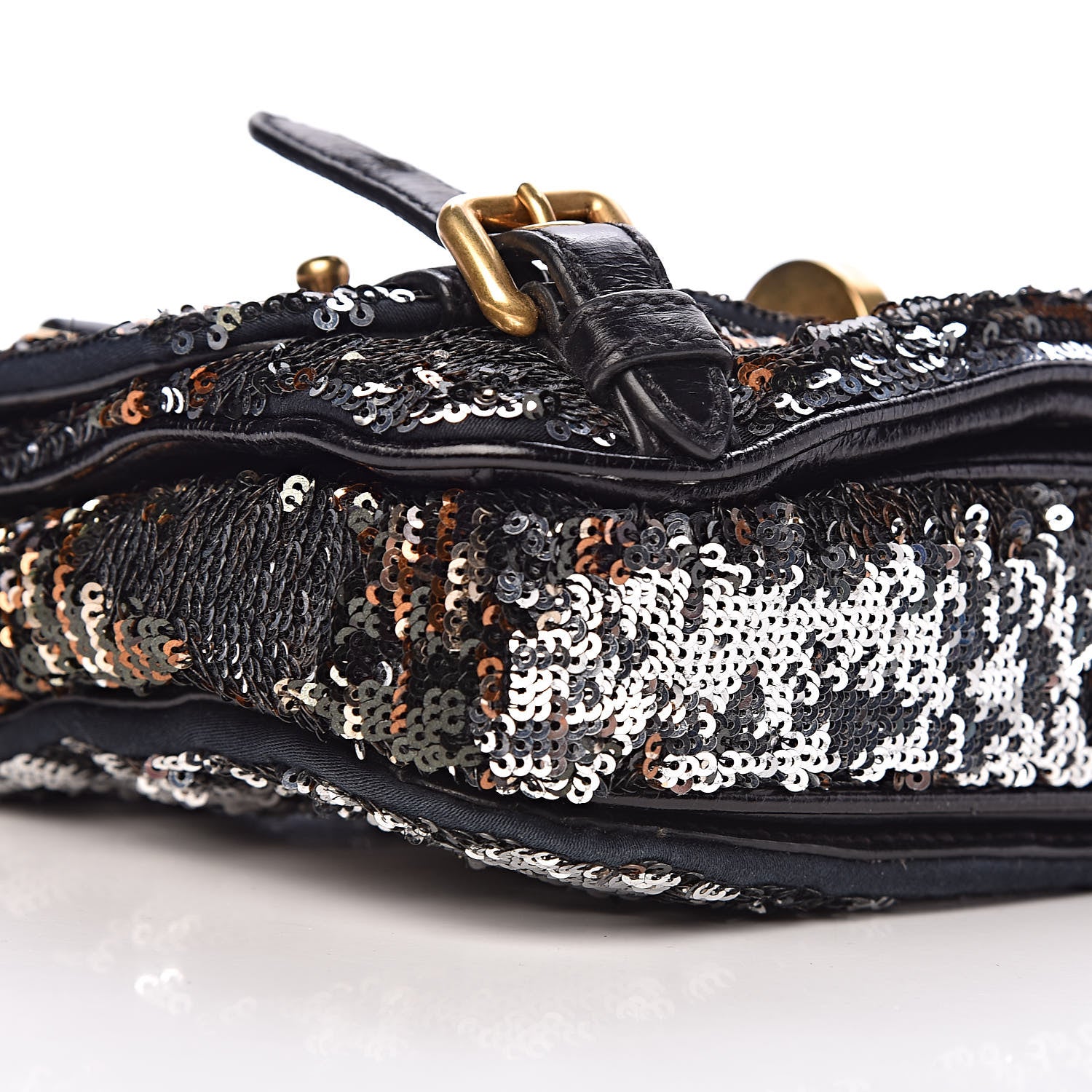Miu Miu Paillettes Sequined Mini East West Satchel Argento 8 of 10