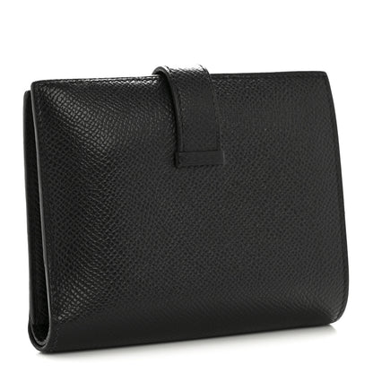 Hermes Epsom Bearn Compact Wallet Black 3 of 13