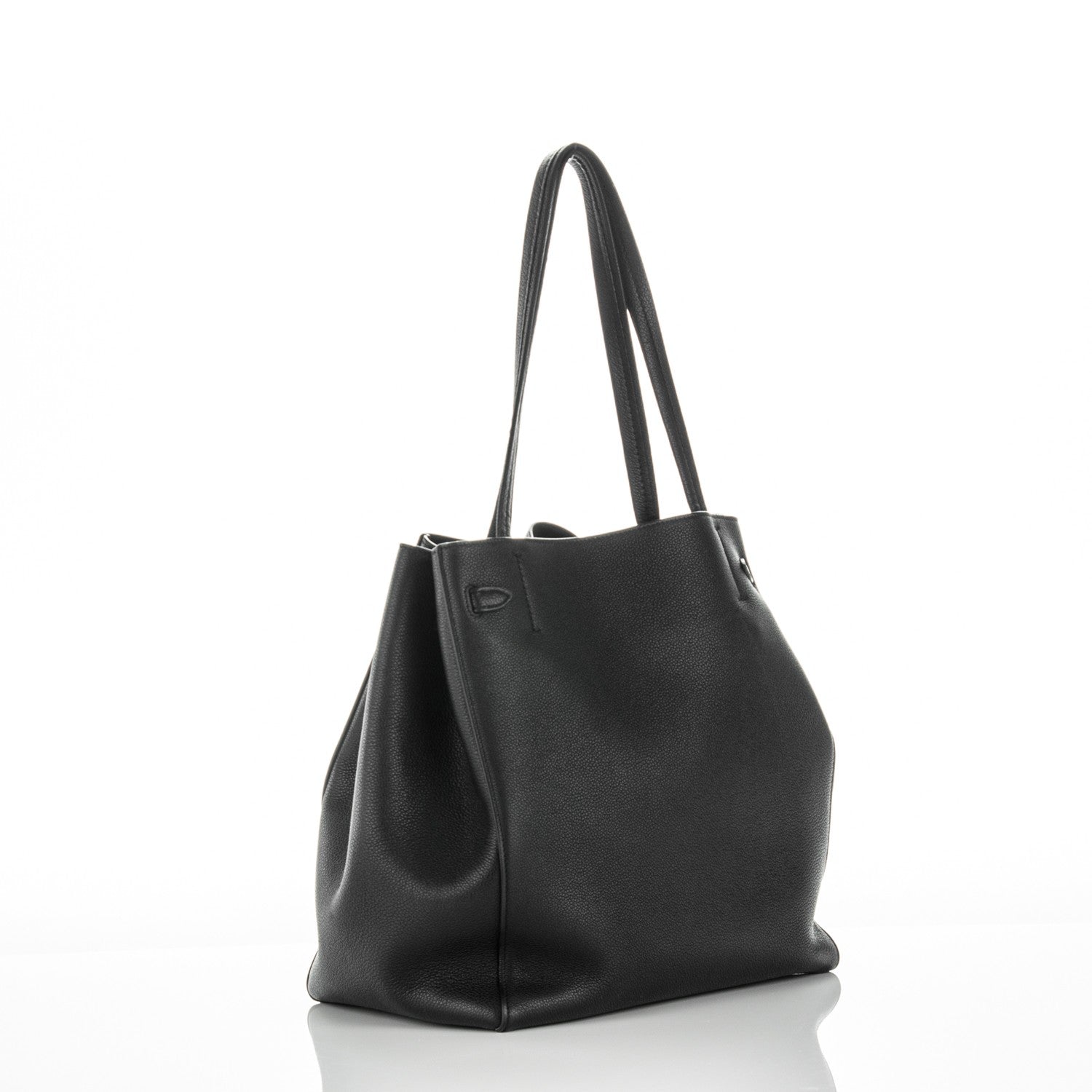 Celine Soft Grained Calfskin Small Belt Cabas Phantom Black 3 of 7