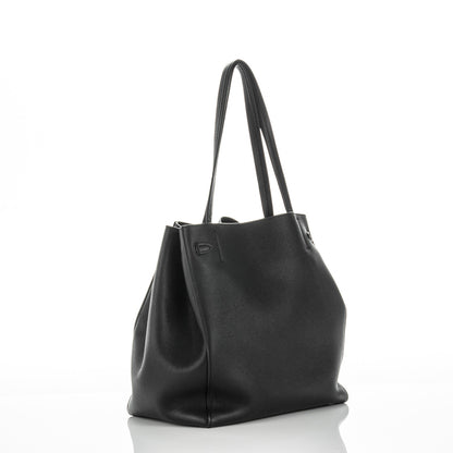 Celine Soft Grained Calfskin Small Belt Cabas Phantom Black 3 of 7