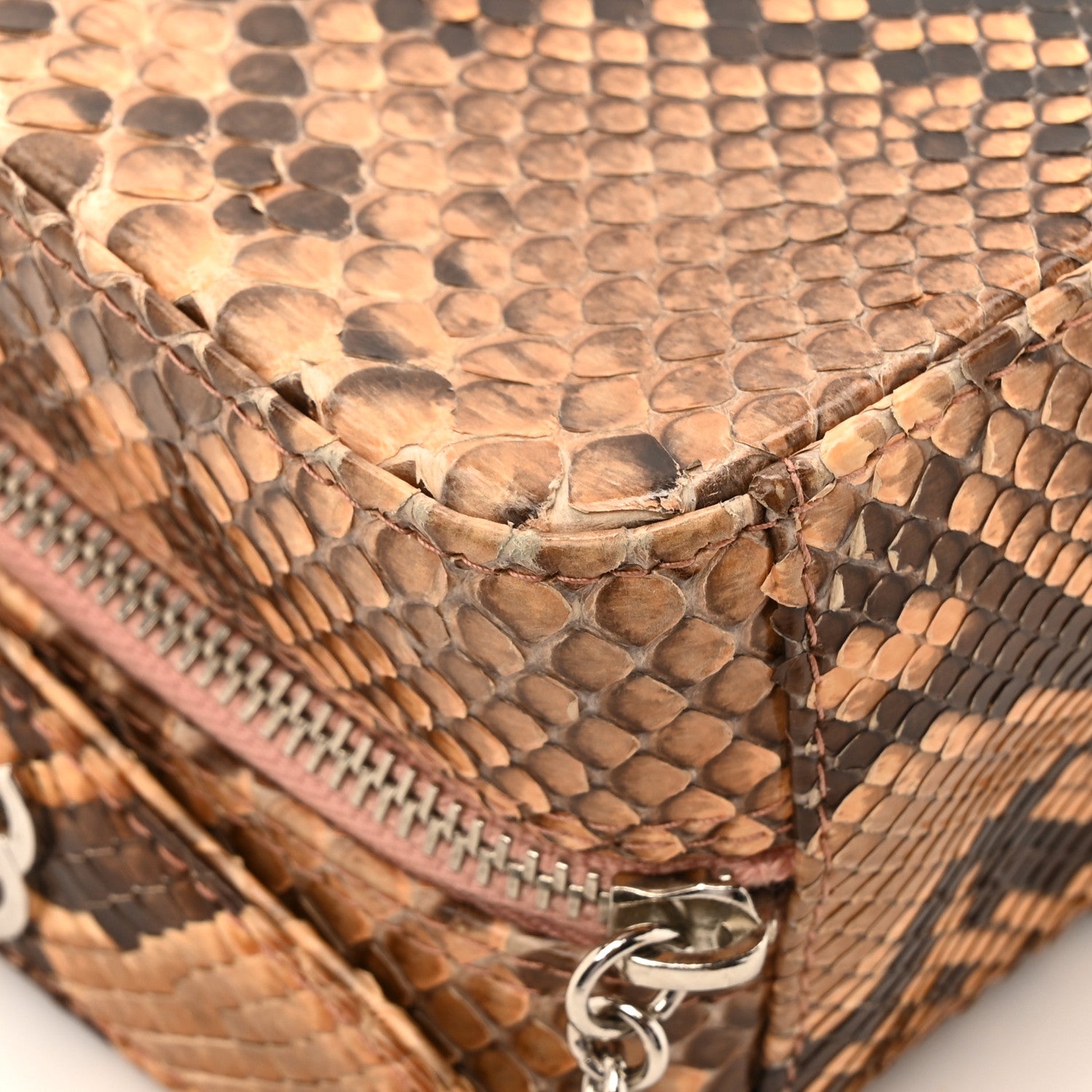 Chanel Snakeskin Mini Shoulder Bag Beige 11 of 13