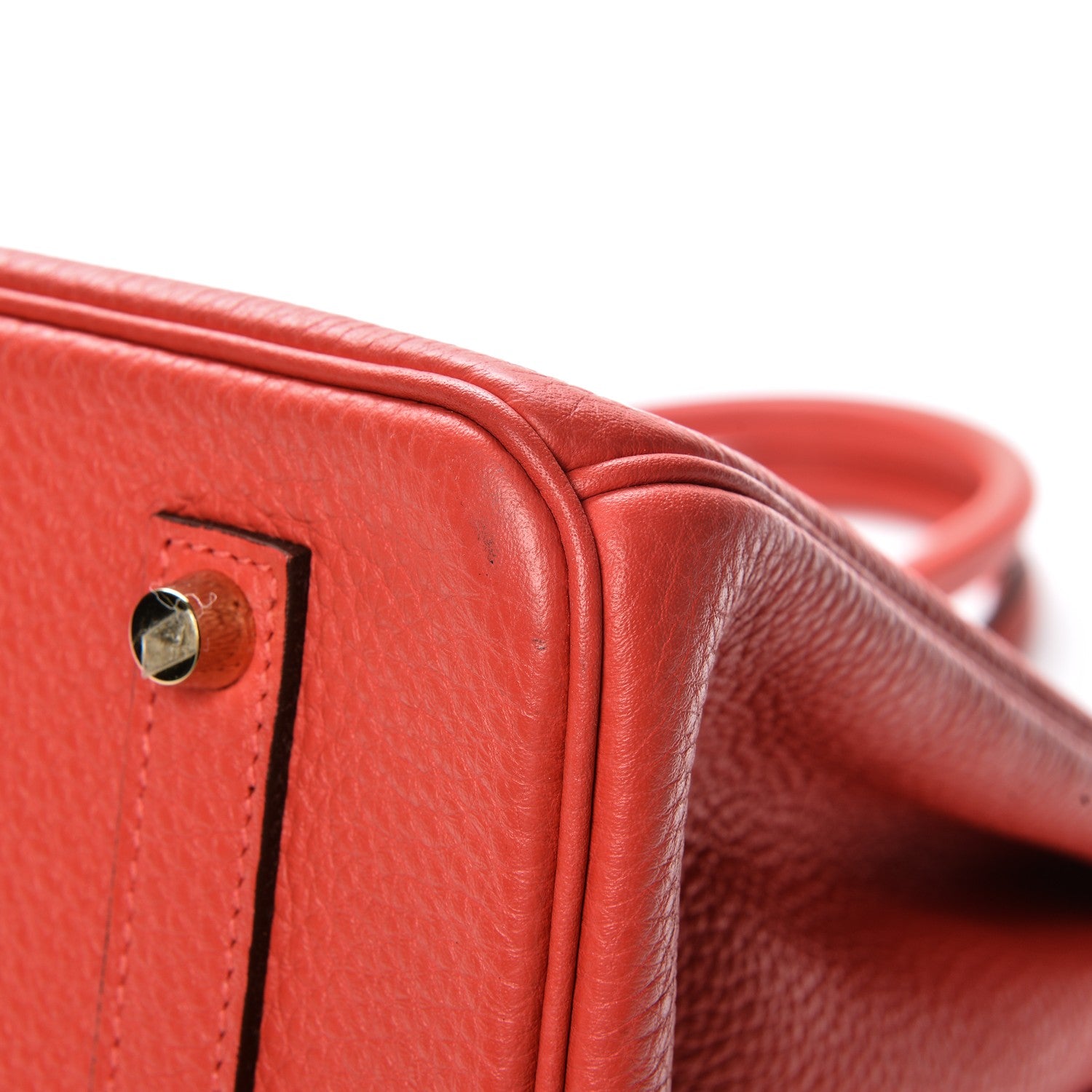 Hermes Taurillon Clemence Birkin 35 Rouge Pivoine 28 of 34