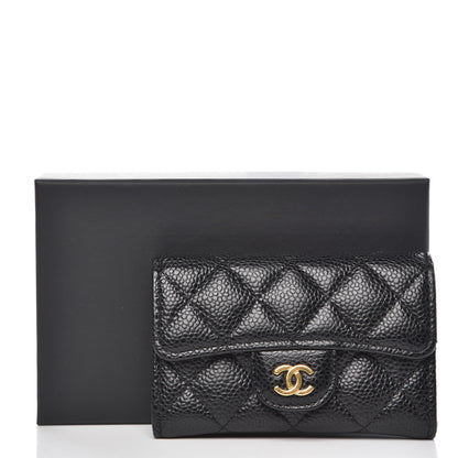 Chanel Caviar Quilted Flap Card Holder Black 9 of 9