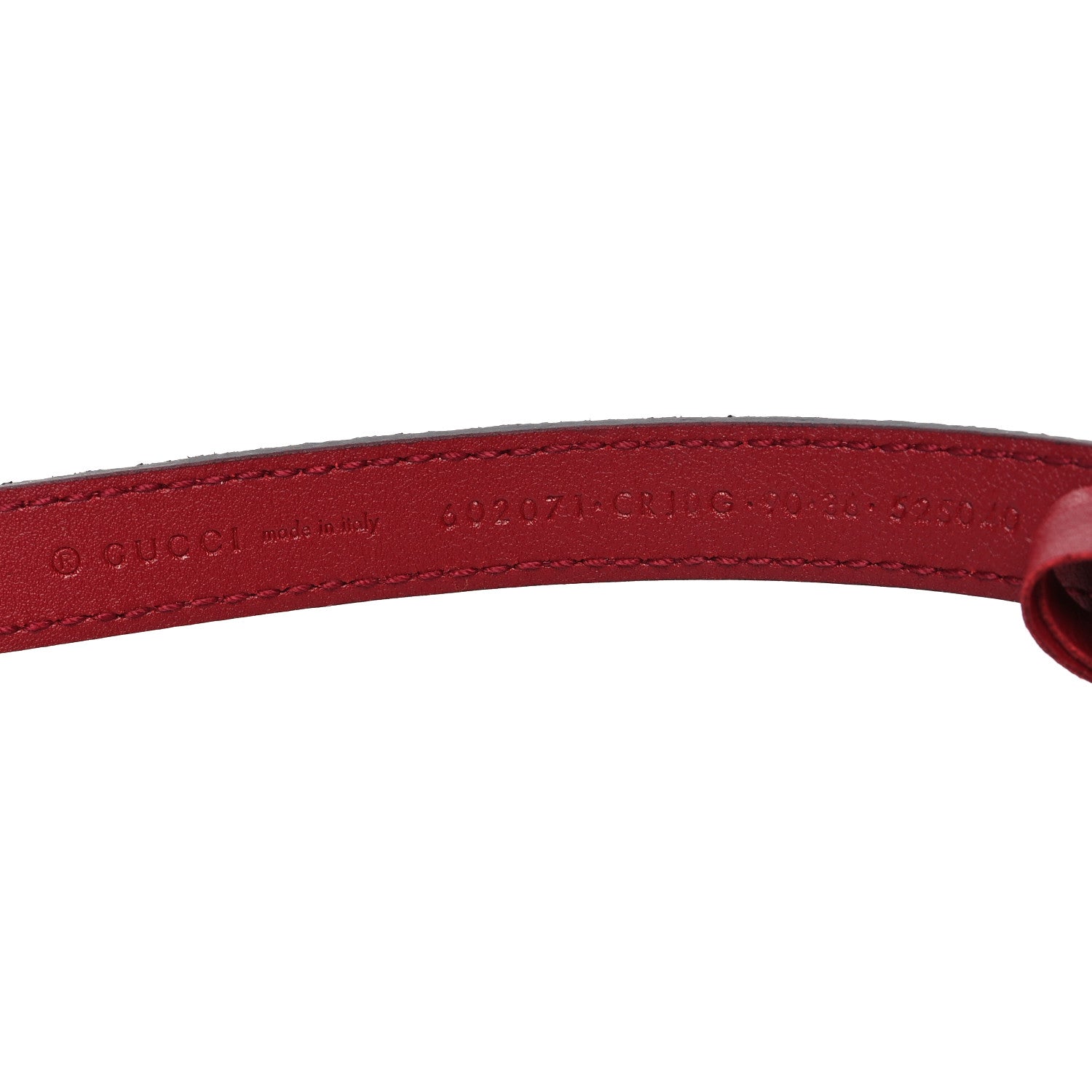 Gucci Suede Calfskin Torchon Double G 15mm Belt 75 30 Red 5 of 5