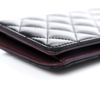 Chanel Lambskin Quilted Yen Wallet Black 7 of 13