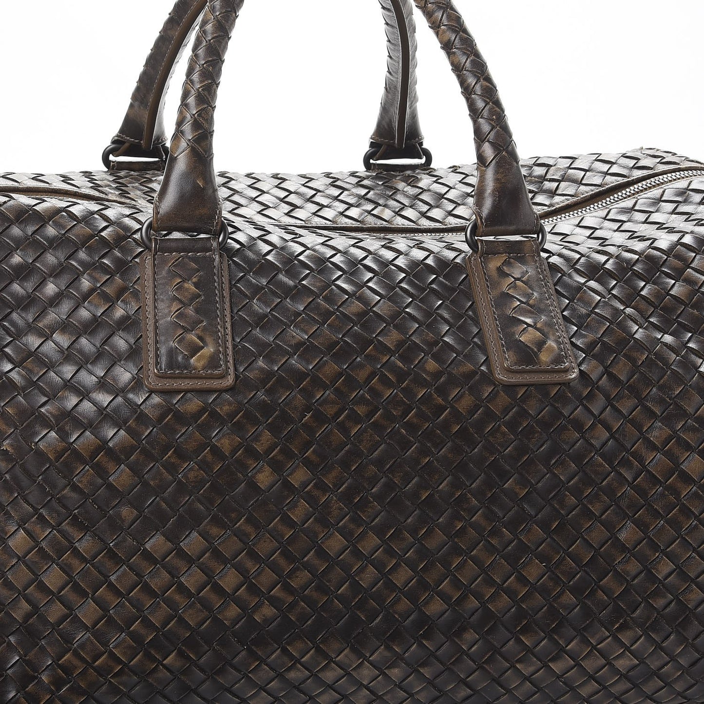 Nappa Intrecciato Satchel Ebano