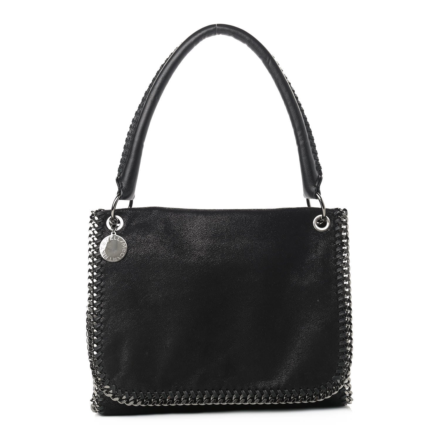 Stella McCartney Shaggy Deer Falabella Top Handle Shoulder Bag Black 1 of 11