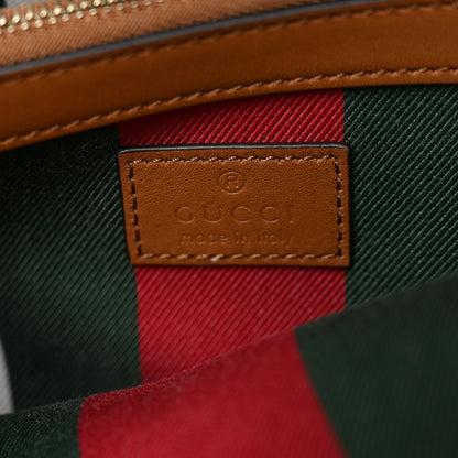 Gucci GG Supreme Monogram Medium Emblem Bucket Bag Beige Brown 6 of 9