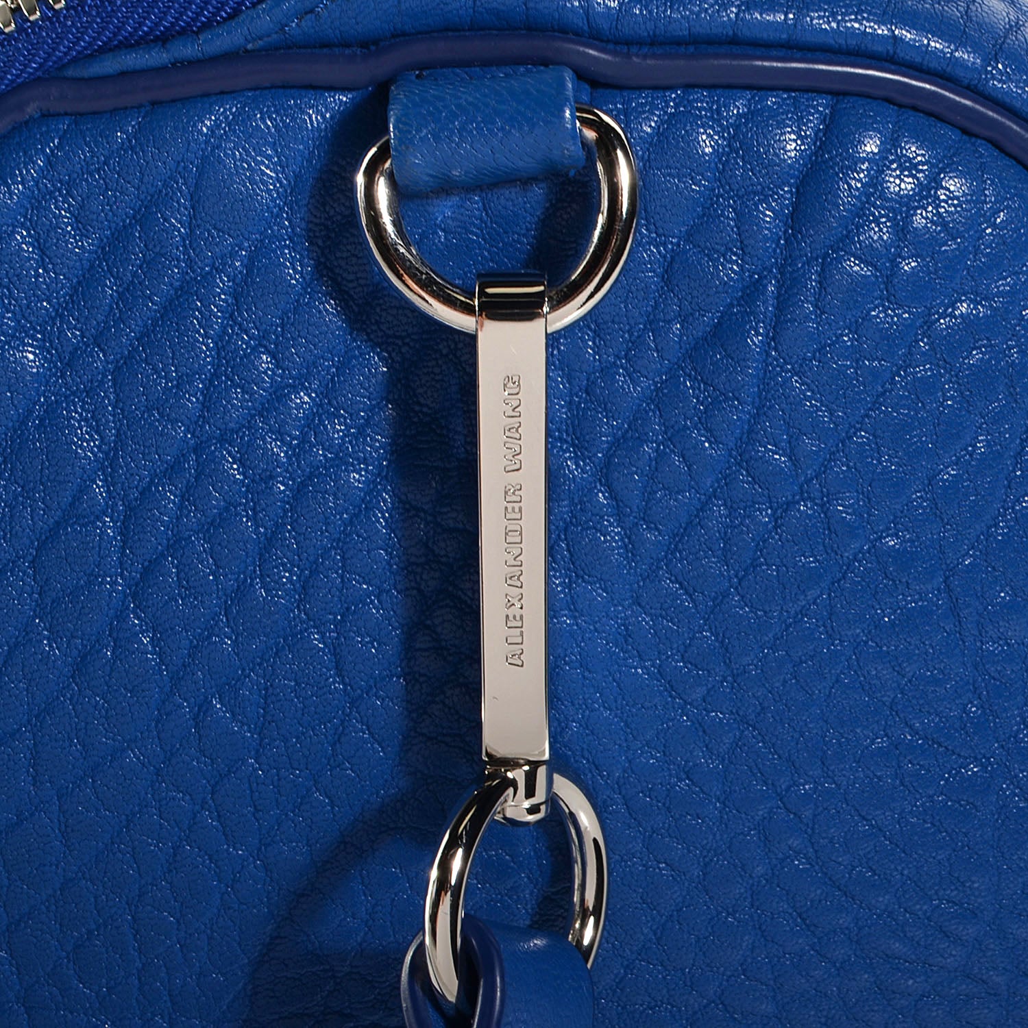 Alexander Wang Pebbled Lambskin Rockie Royal w Silver Hardware 8 of 8