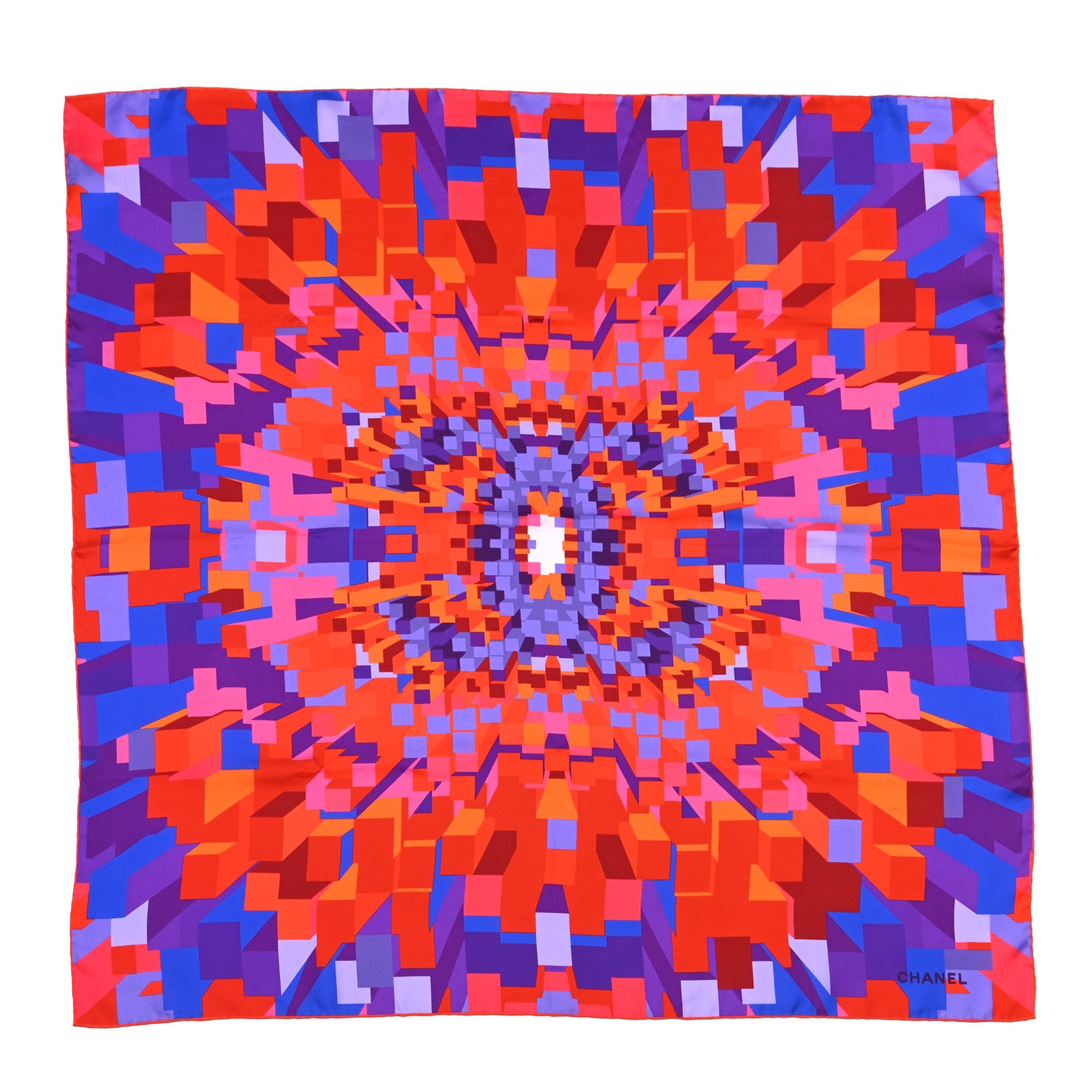 Chanel Silk Geometric Square Scarf Multicolor 1 of 4
