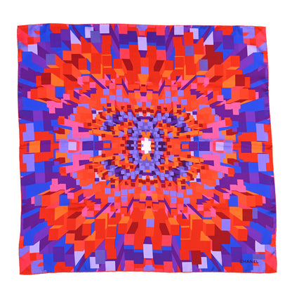 Chanel Silk Geometric Square Scarf Multicolor 1 of 4