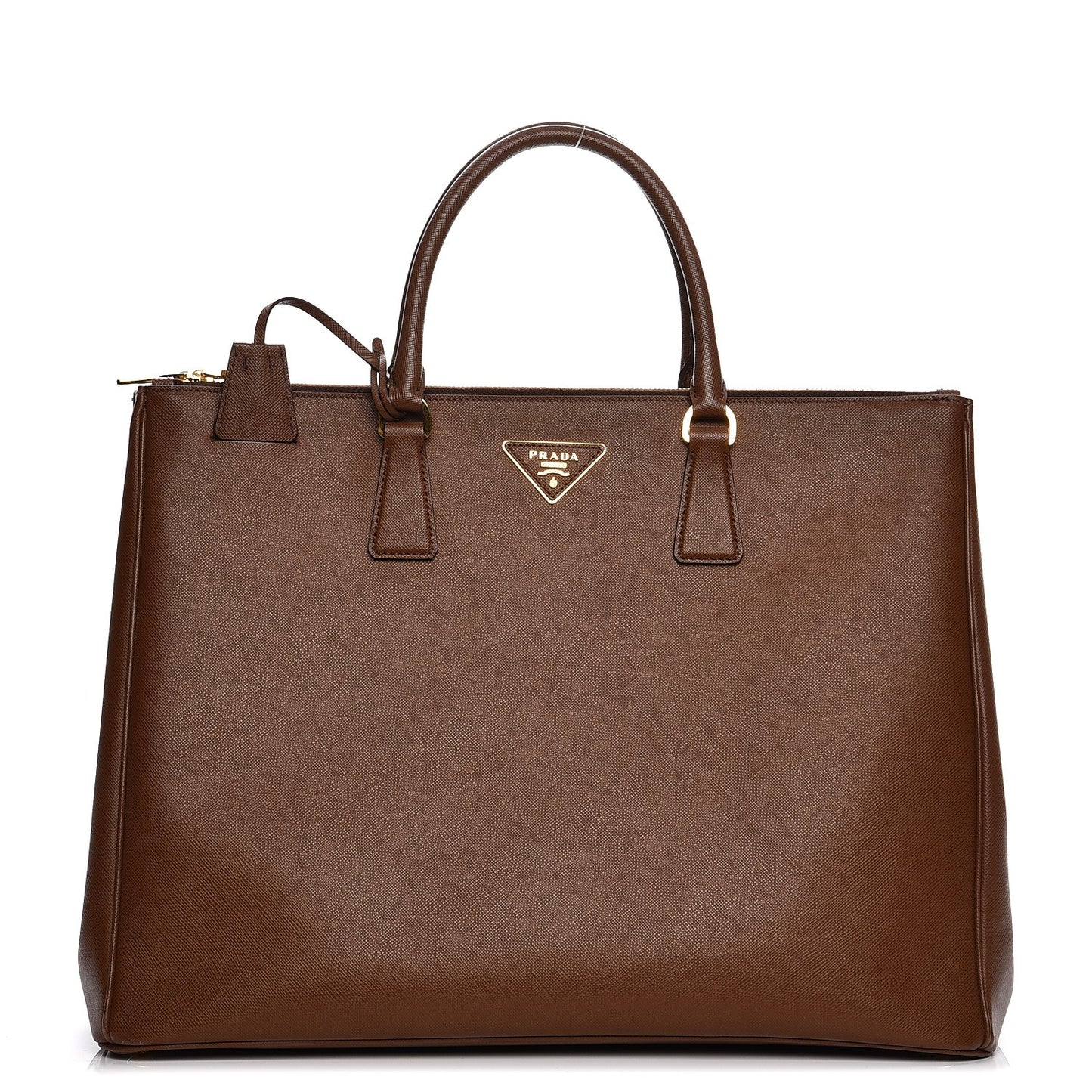 Saffiano Lux Extra Large Galleria Double Zip Tote Cannella
