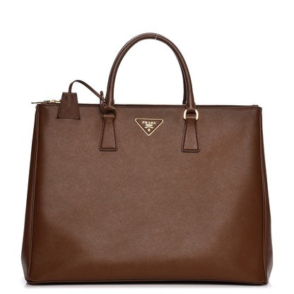 Prada Saffiano Lux Extra Large Galleria Double Zip Tote Cannella 1 of 13