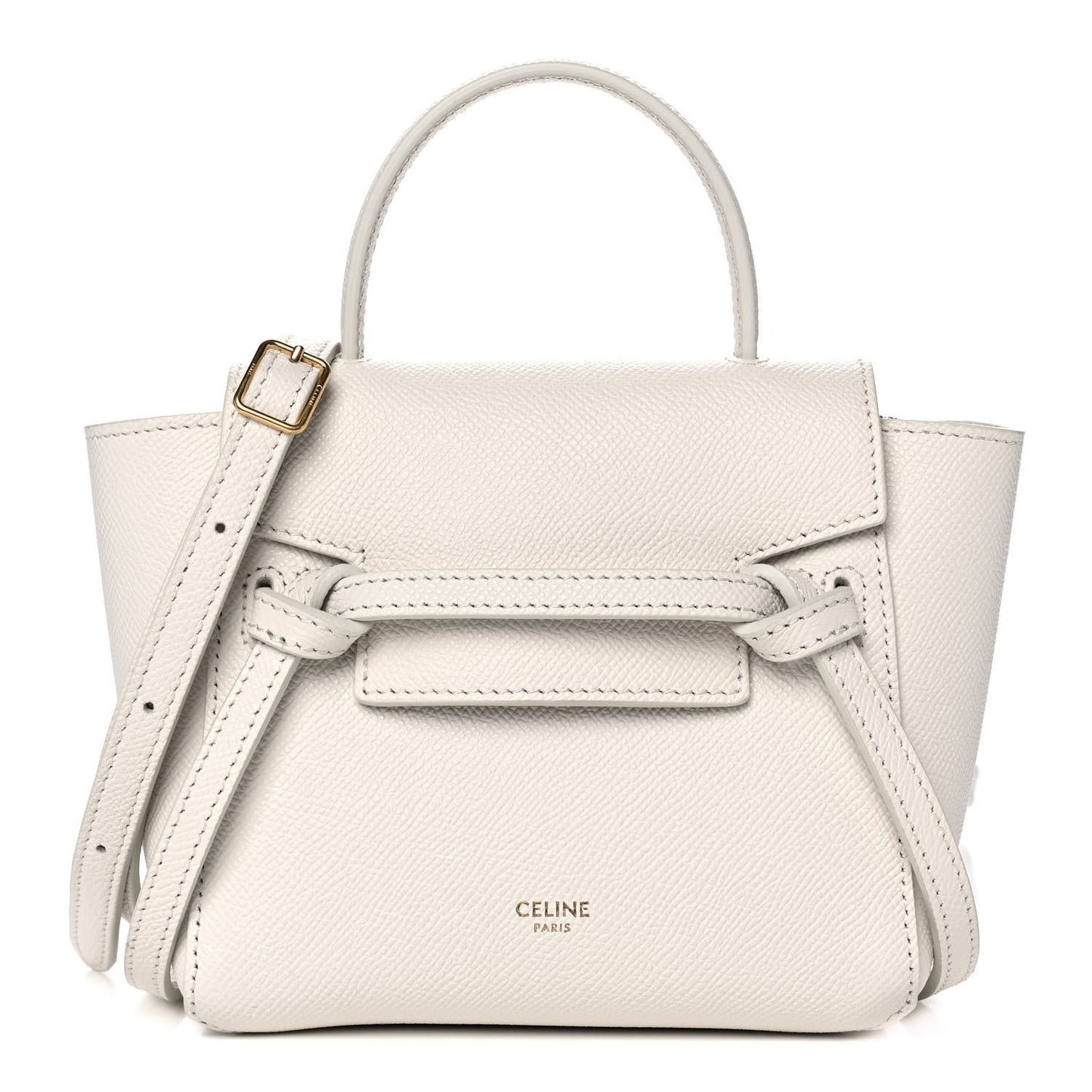 Grained Calfskin Pico Belt Bag Rice