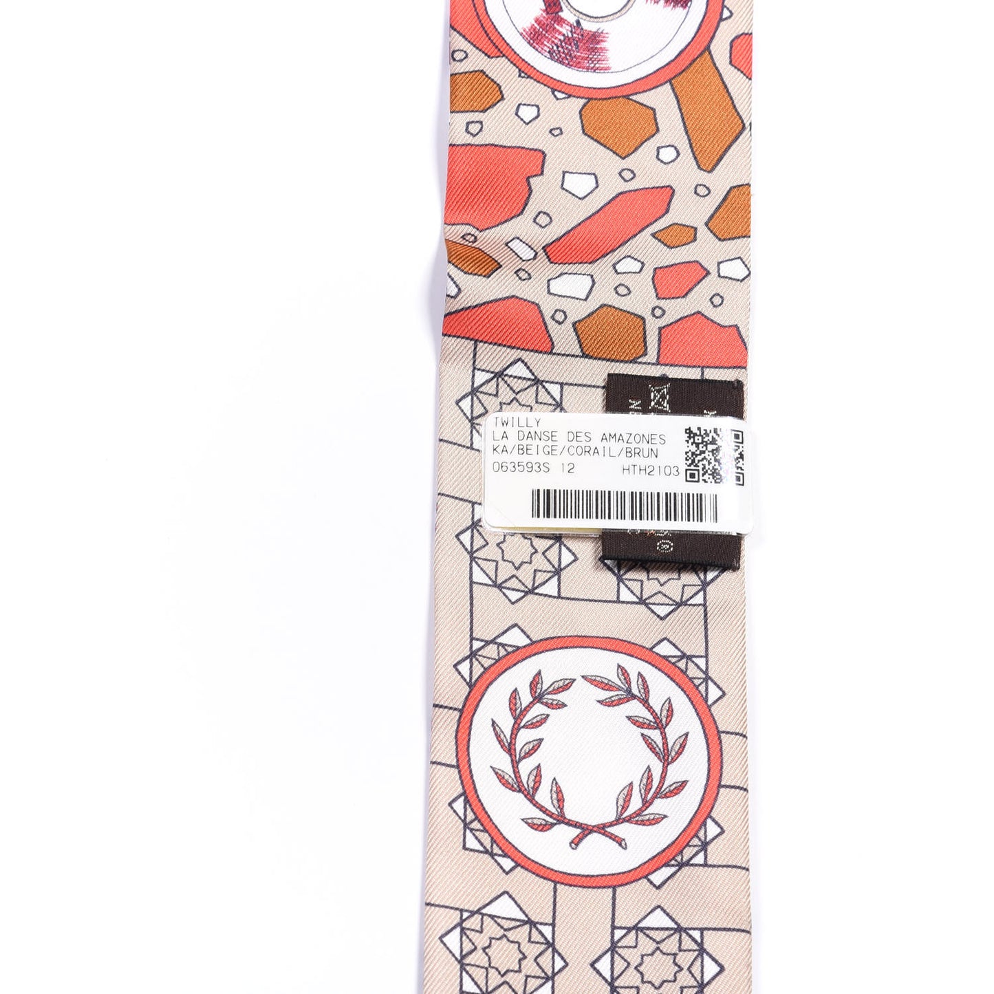 Silk La Danse Des Amazones Twilly Beige Corail Brun