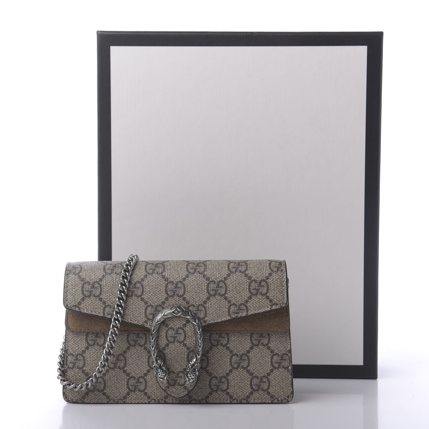 Gucci GG Supreme Monogram Super Mini Dionysus Shoulder Bag Taupe 10 of 10