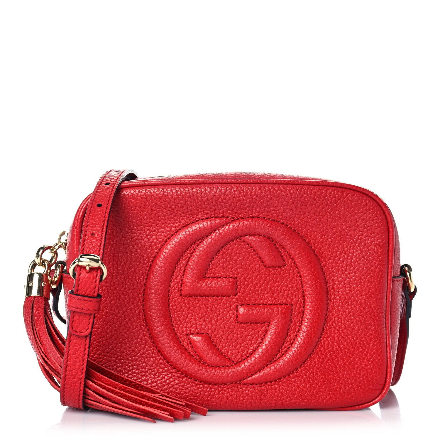 Gucci Pebbled Calfskin Small Soho Disco Bag Tabasco Red 1 of 12