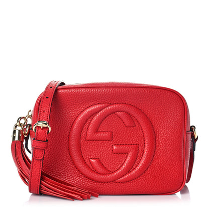 Gucci Pebbled Calfskin Small Soho Disco Bag Tabasco Red 1 of 12